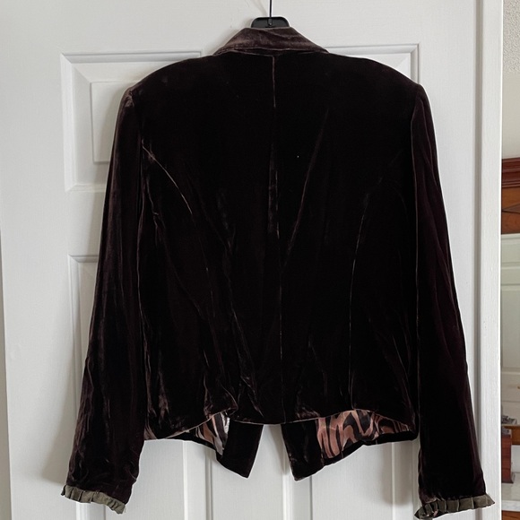 WD.NY Velvet Blazer with Floral Accents - Picture 5 of 5